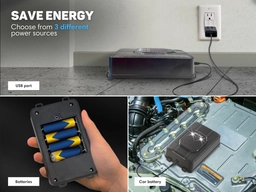 Vulpes Goods Marderschreck Auto - 12 Volt und Batterie, USB