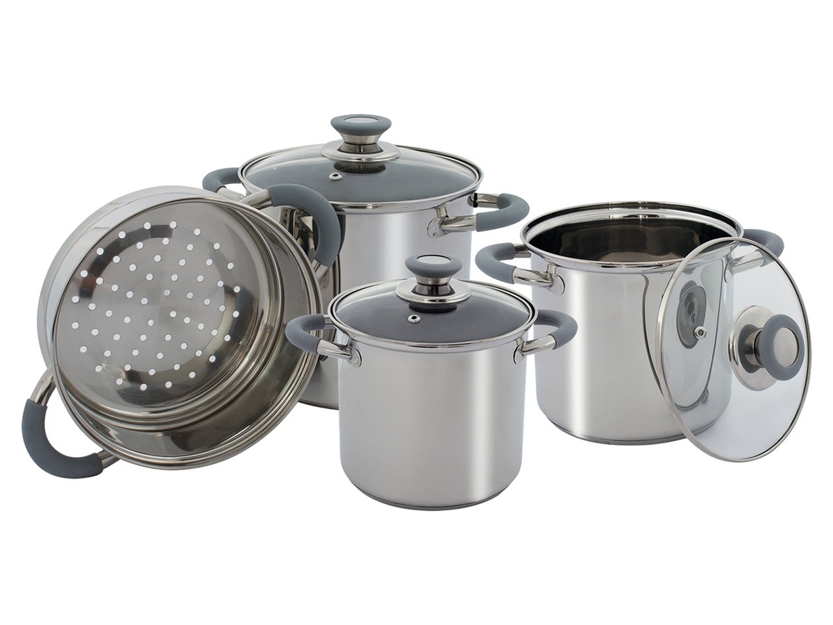 Eurotrail Kingston Edelstahl 7-teiliges Topfset