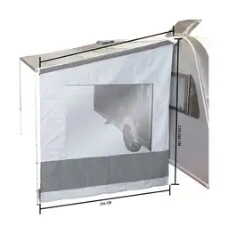 Bo-Camp 250 cm graue Universal Markisen Seitenwand