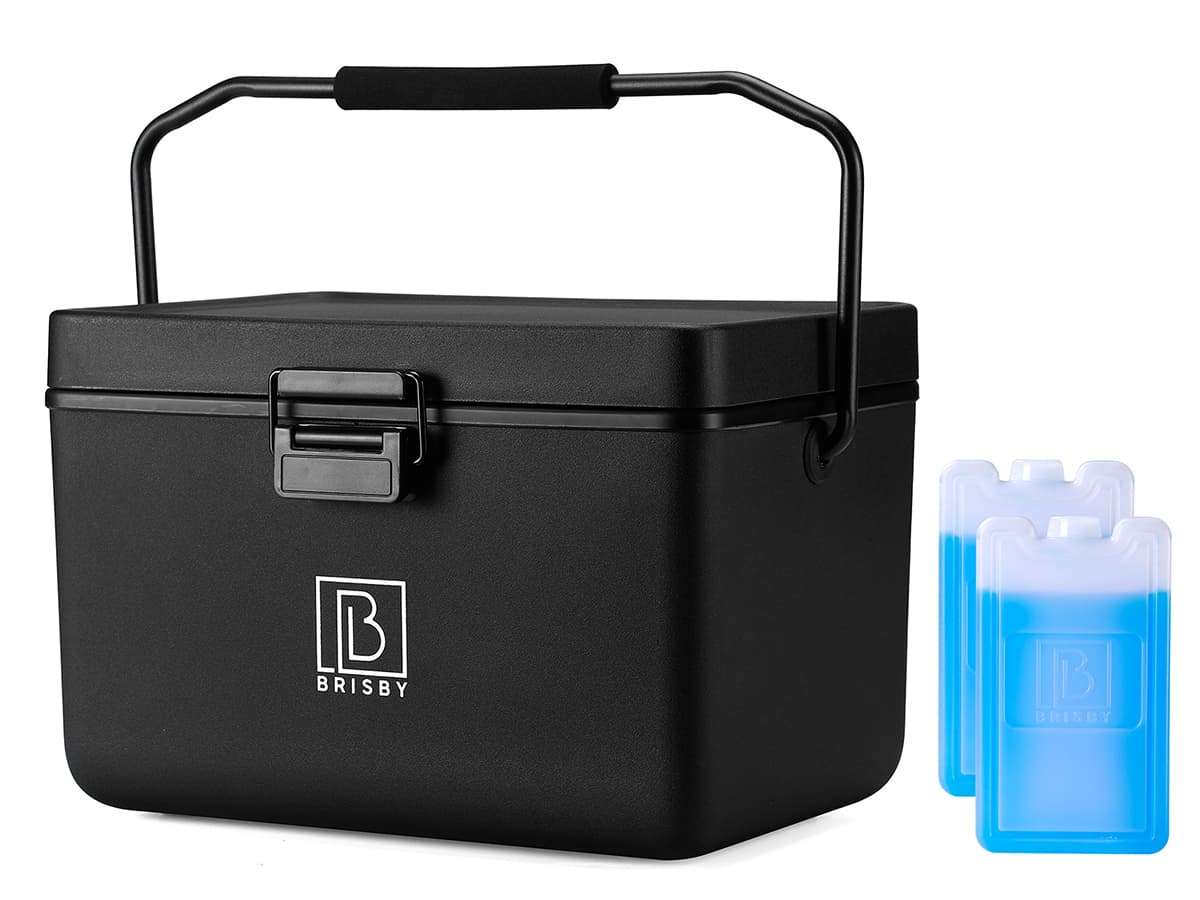 Brisby Frigobox 12 Liter Kühlbox mit Kühlelementen - Black