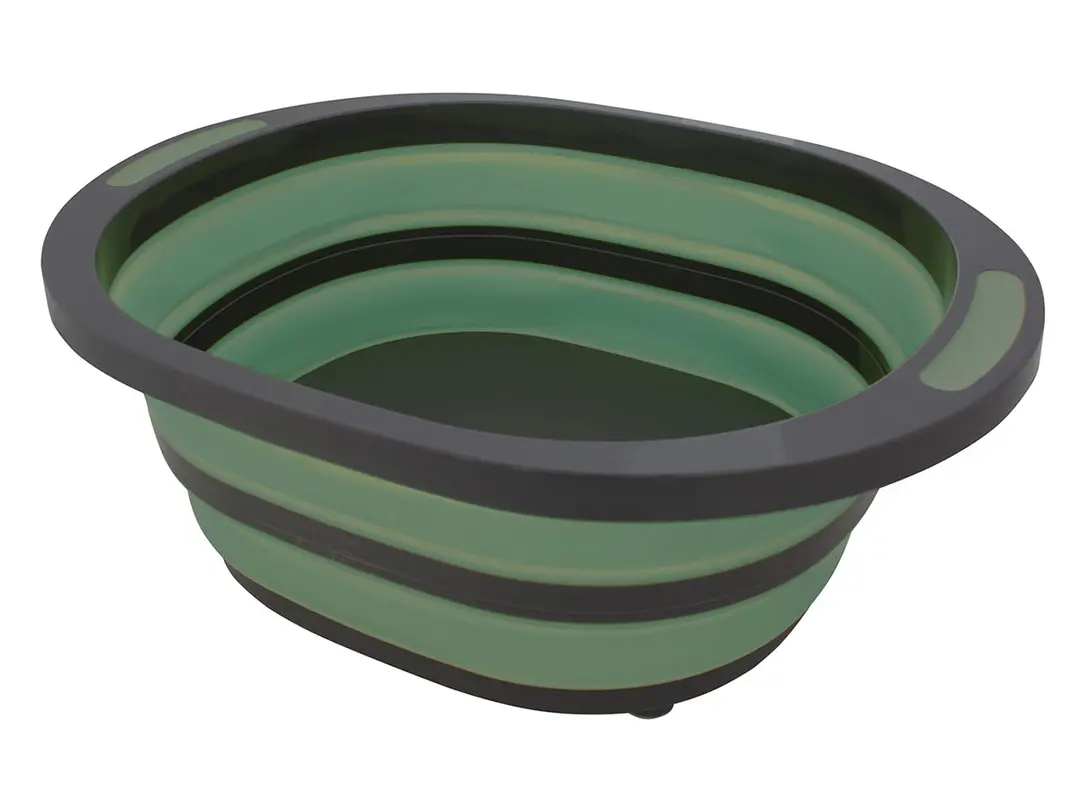 Roysmart Faltbare Spülschüssel 10 Liter – Camping-Waschschüssel Aus PP+TPR, BPA-frei, Platzsparend, Mit Deckel/Schneidebrett-Funktion, 37x27x12 Cm