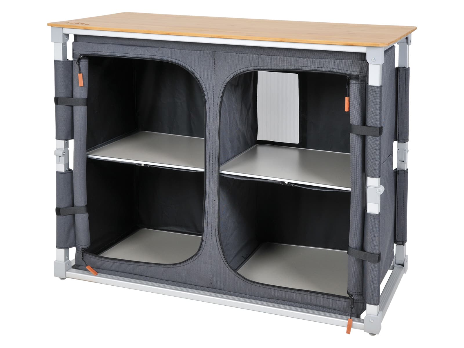 Obelink Ravenna Bamboo Quick Campingschrank - Grey - Obelink.de