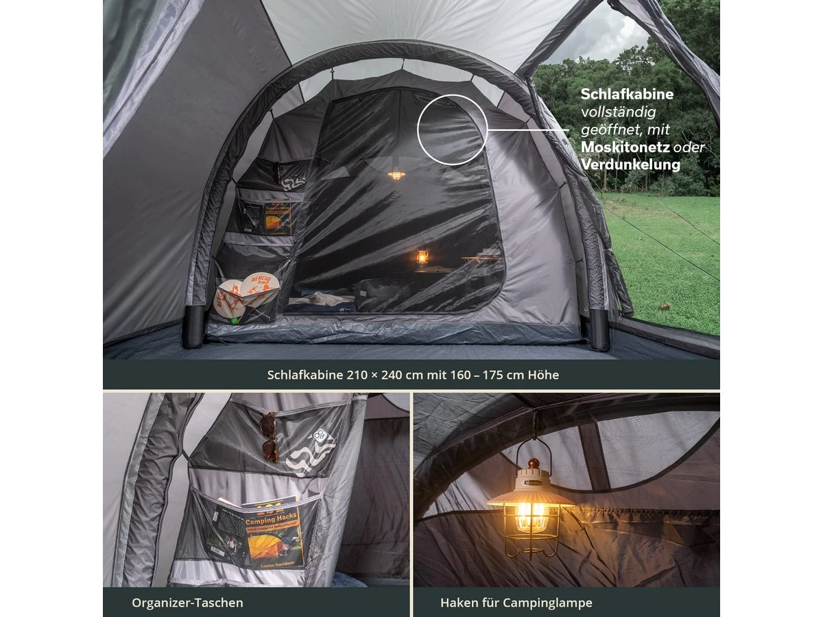 trekking zelt fahrrad Cloud Trek™ 1-Person Ultralight Bikepacking Tent 48V 1000W Snow/Beach Fat spectrum noir Color:Heritage Black