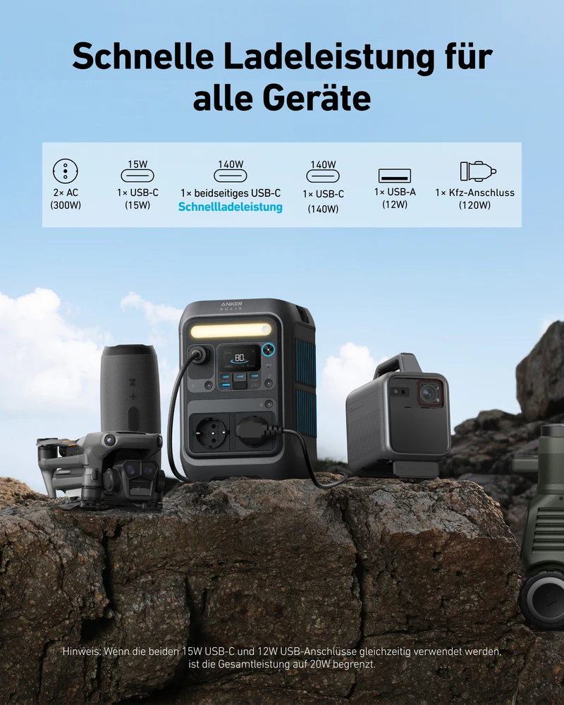 Anker SOLIX C300X DC + PS60 - Faltbares Solarpanel (60W) kaufen