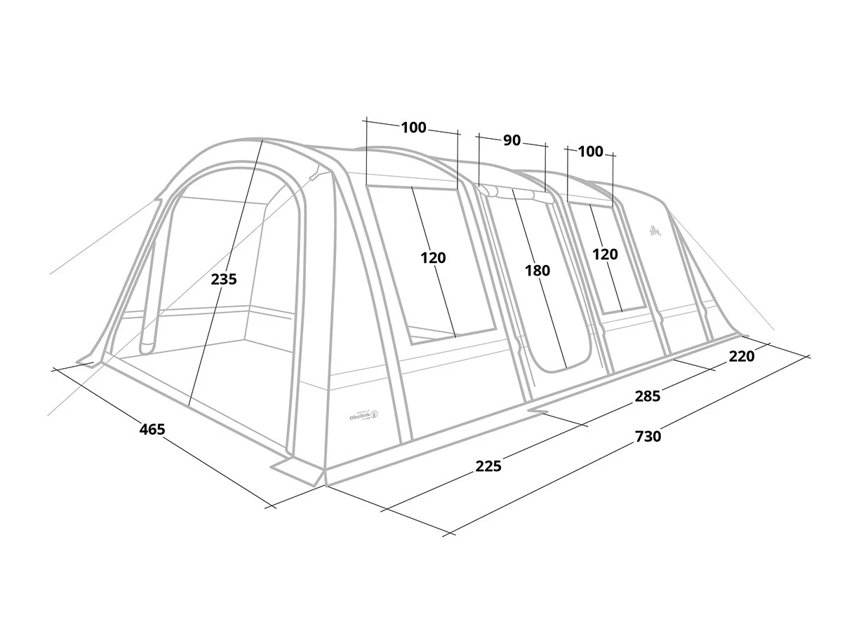 Obelink Hudson 6 TC Easy Air Tunnelzelt