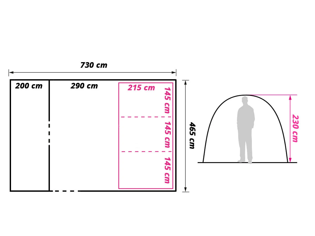 Obelink Hudson 6 TC Easy Air Tunnelzelt