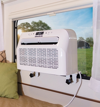 Obelink Klimagerät für Fensterinstallation im Wohnmobil