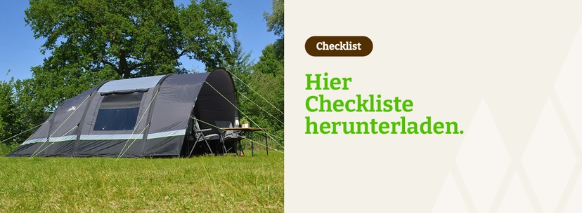 Download: Packliste Zelten für Anfänger