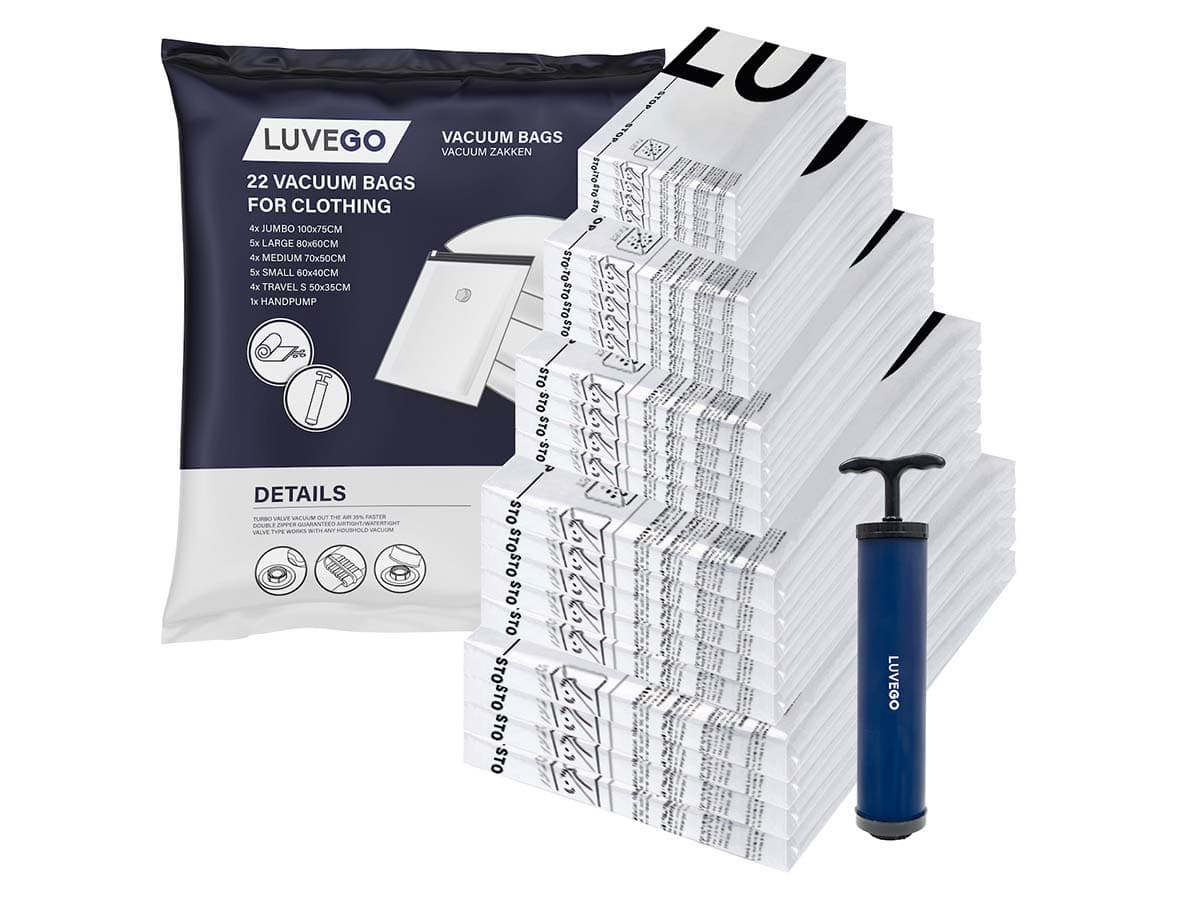 Luvego Vakuumbeutel 22 Stück Inklusive Handpumpe