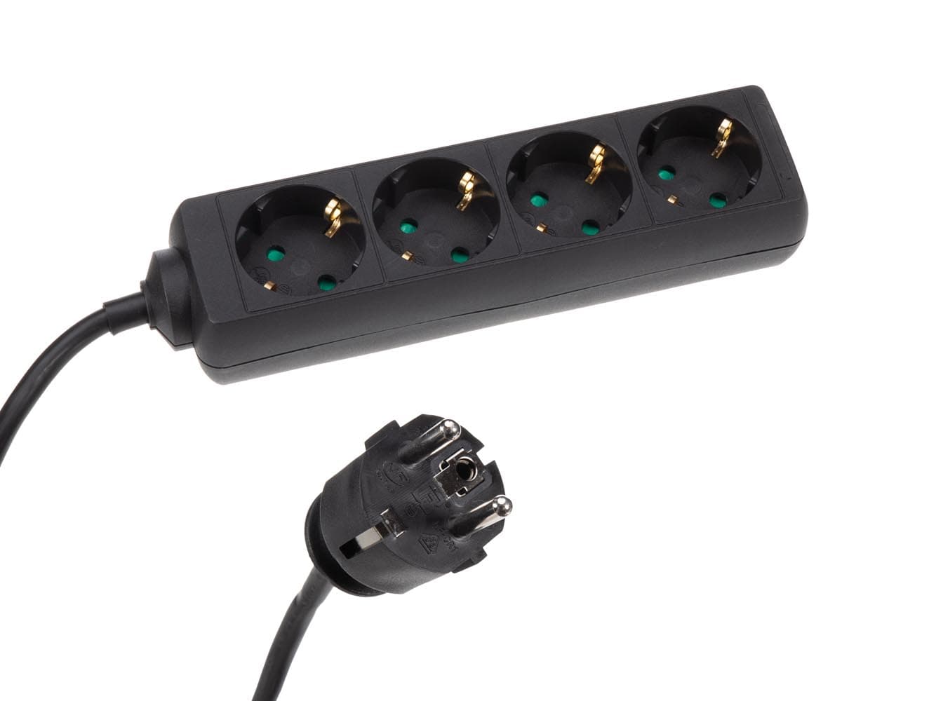 HQ-Power 4-fach Leiste mit Schrumpfschlauch - 1,5 Meter