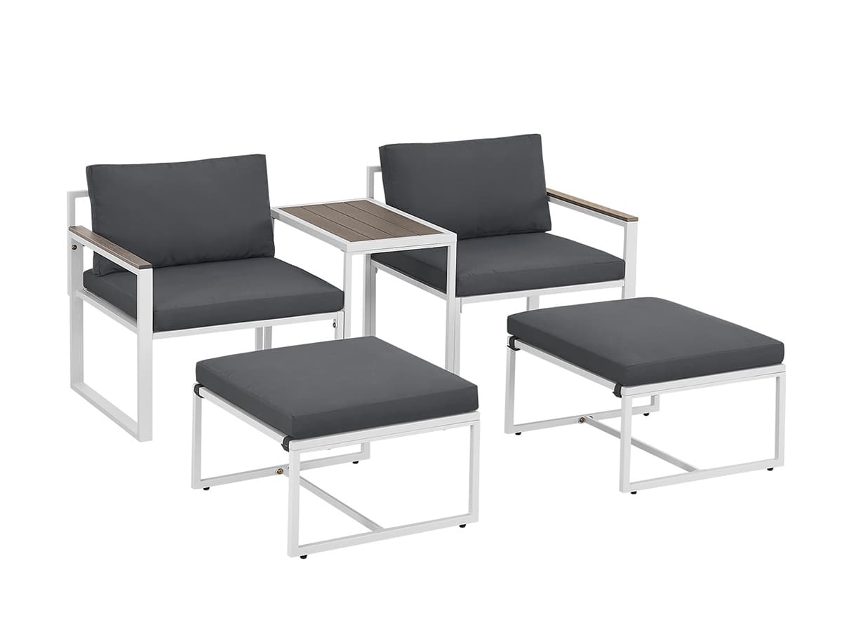Juskys Bari 5-teiliges Loungeset - Grey
