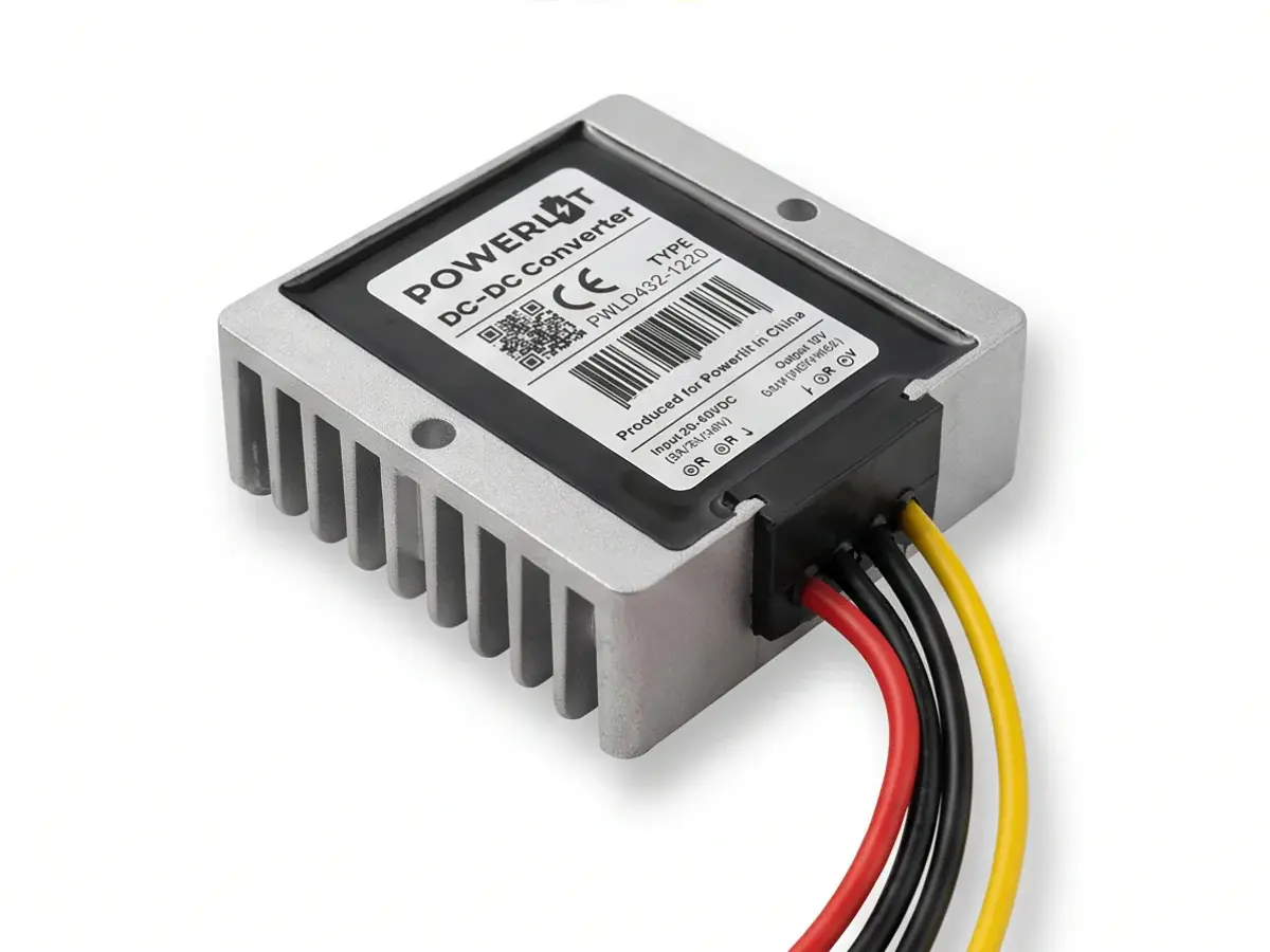 Powerlit DC-DC 48V/36V/24V auf 12V Wandler - 20 Ampere