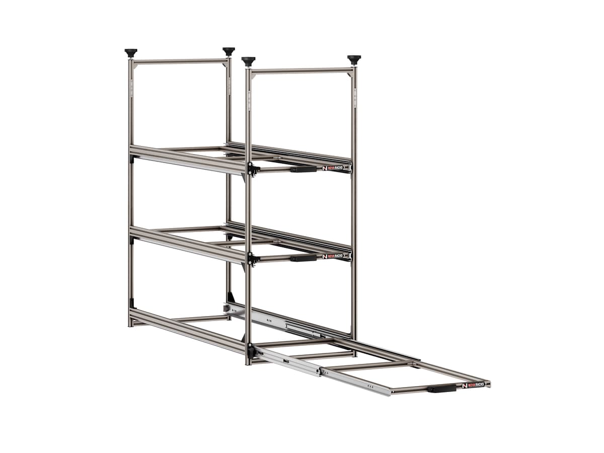Nova Racks Serie M 3 Ebenen Seitenauszug 40x120x132 cm