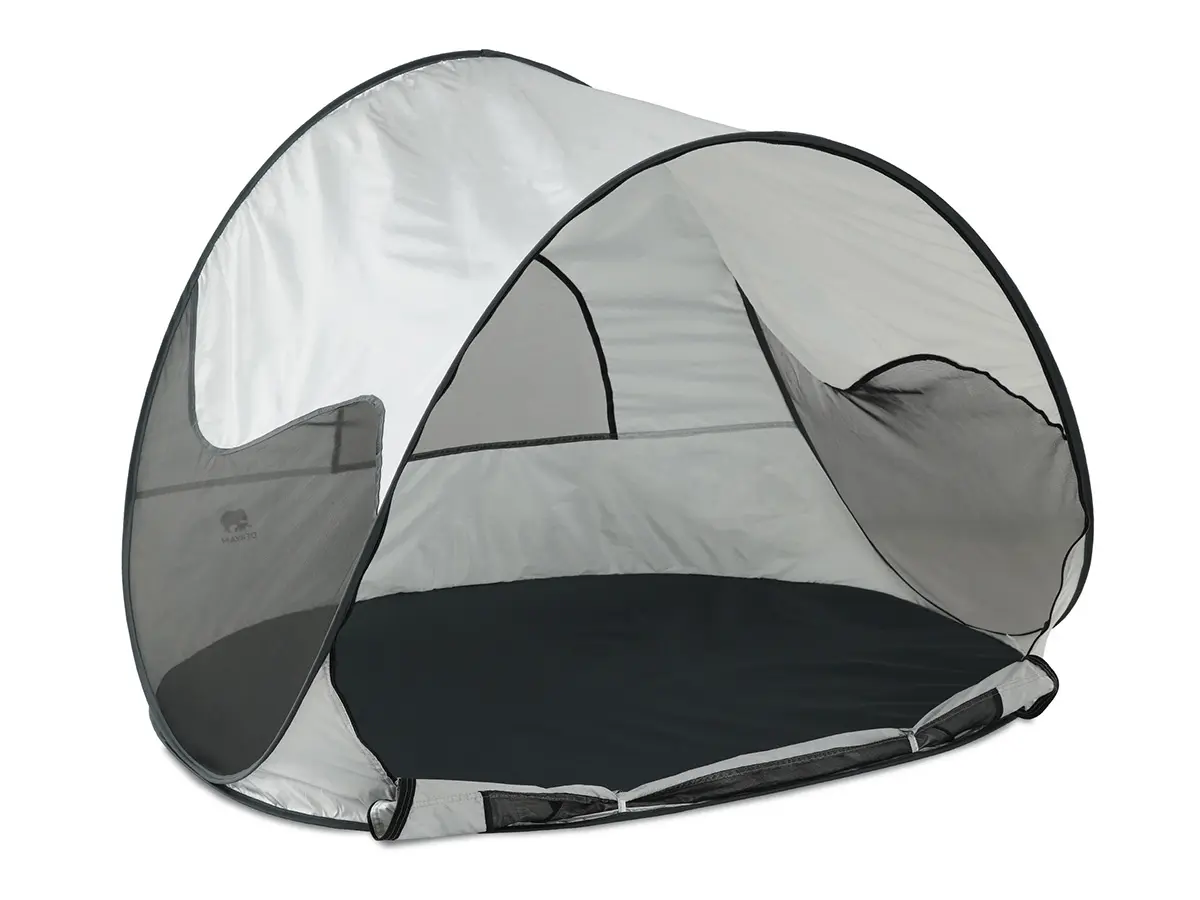 Deryan Luxus Pop Up Silber Strandzelt
