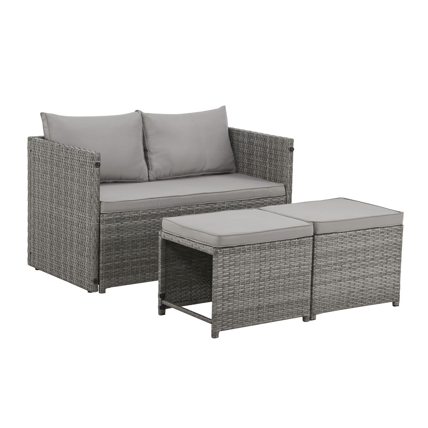 Polyrattan Jamaika 2 in 1 Gartenmöbel