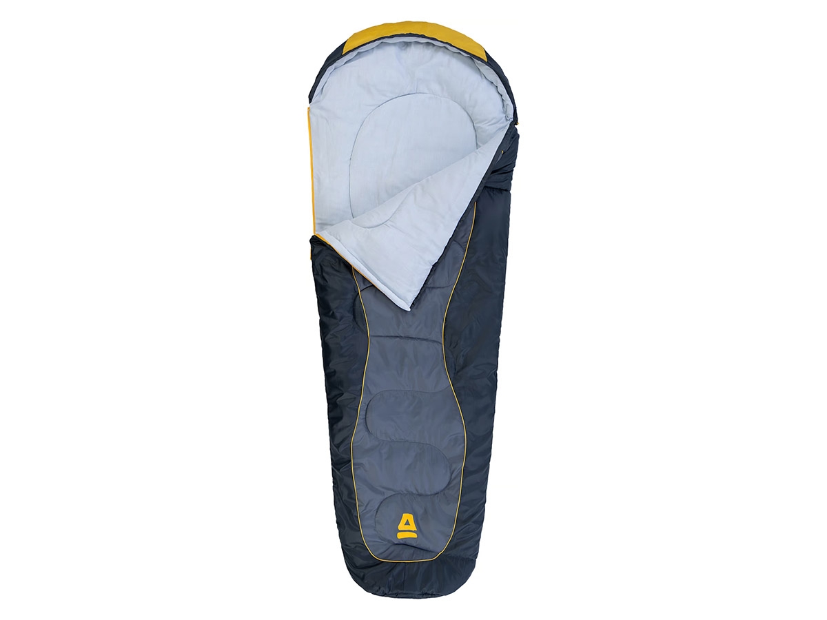 Abbey Camp Berlin Mumienschlafsack - Grey/Yellow