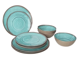 Bo-Camp Halo Aqua Geschirrset - 12-teilig