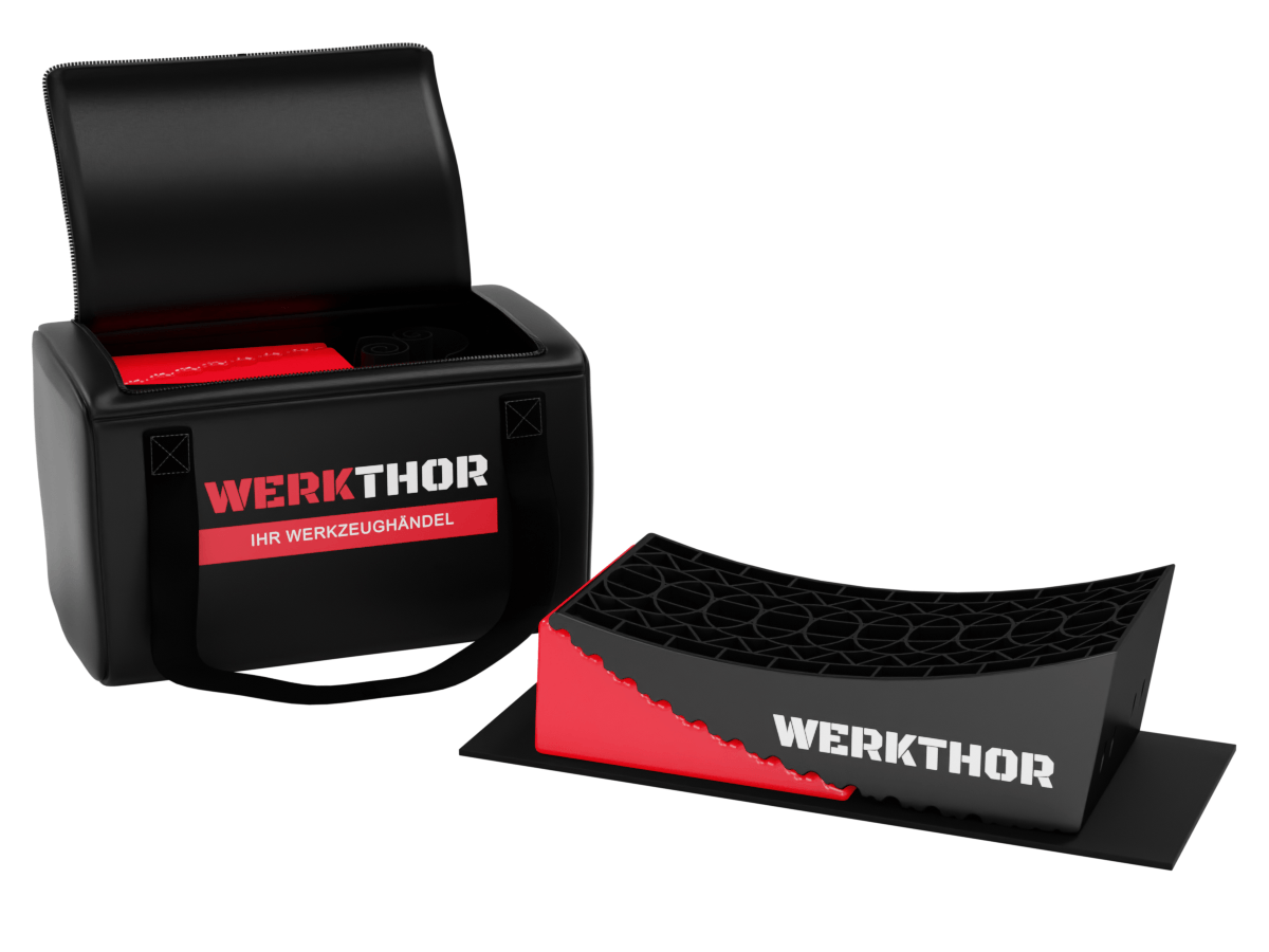 Werkthor stufenlose Auffahrkeile Tasche - Red