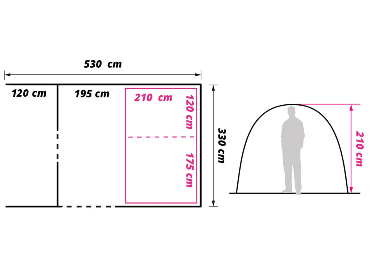 Obelink Columbia 5 Easy Air Tunnelzelt