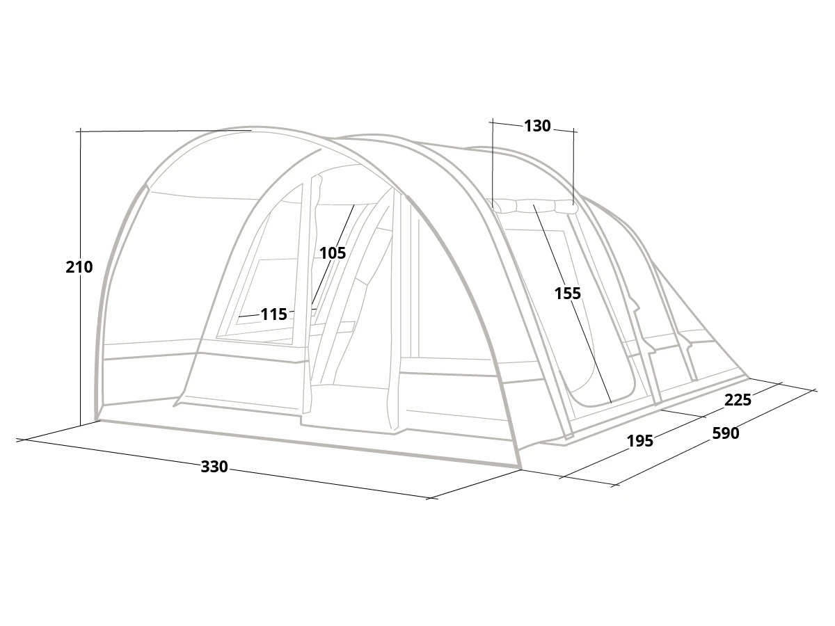 Obelink Columbia 5 Easy Air Tunnelzelt