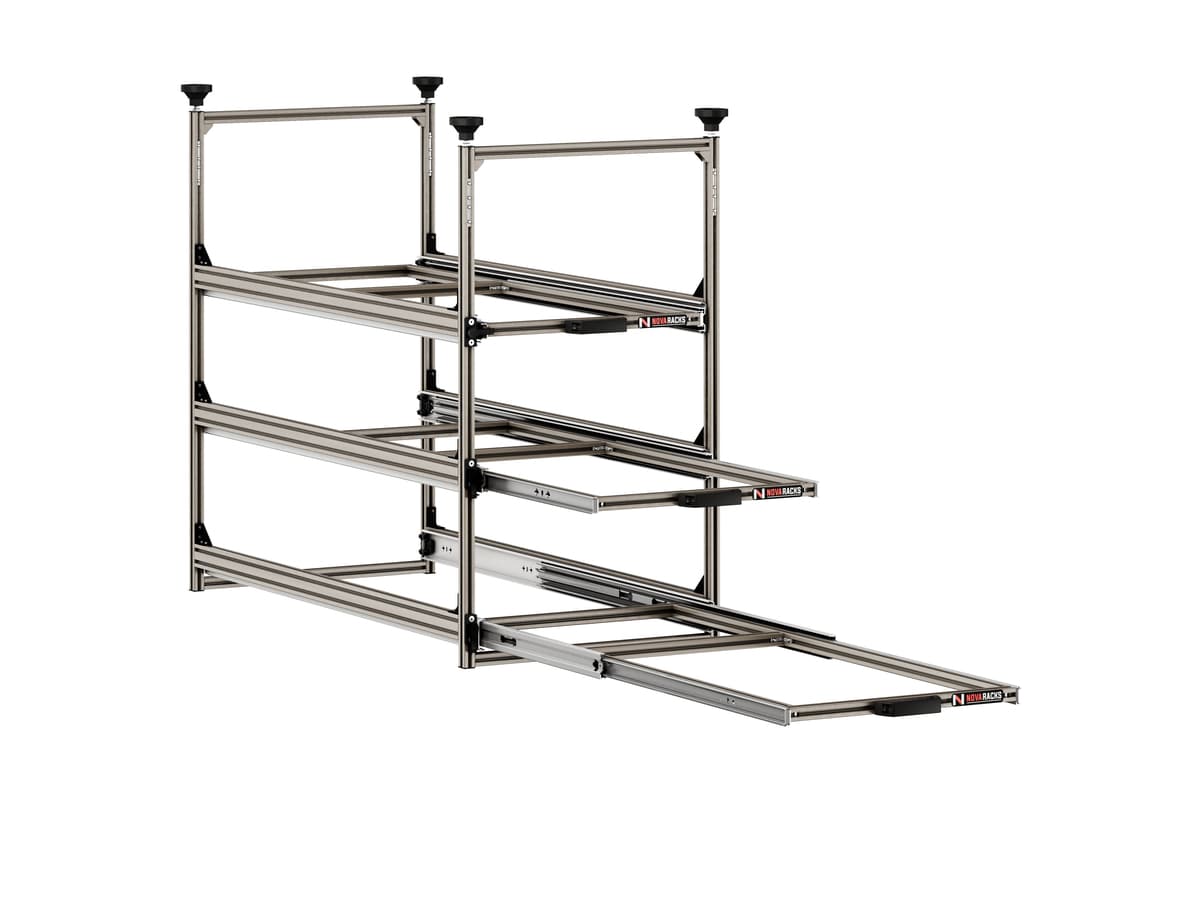 Nova Racks Serie M 3 Ebenen Seitenauszug - 40x90x112 cm