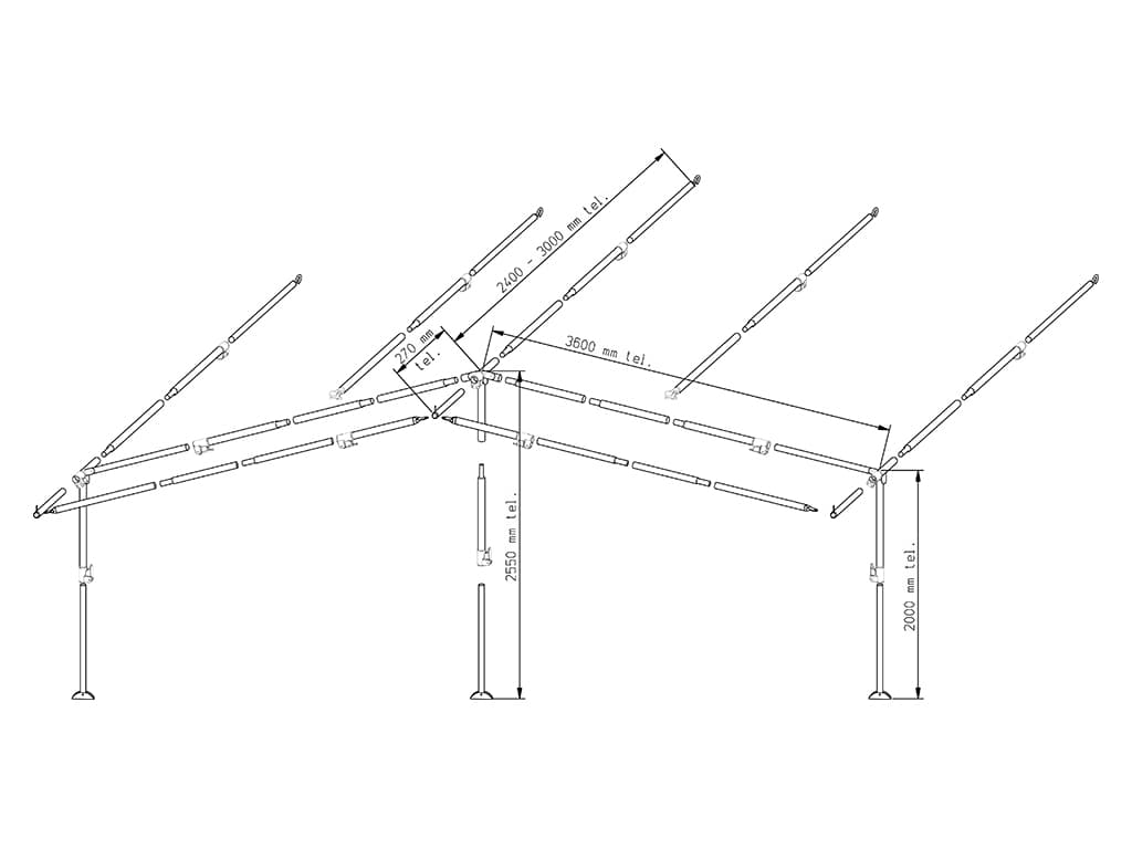 Zweite Chance Piper Vorzelt Gestänge PowerGrip Stahl 28 mm Größe 11 - 20