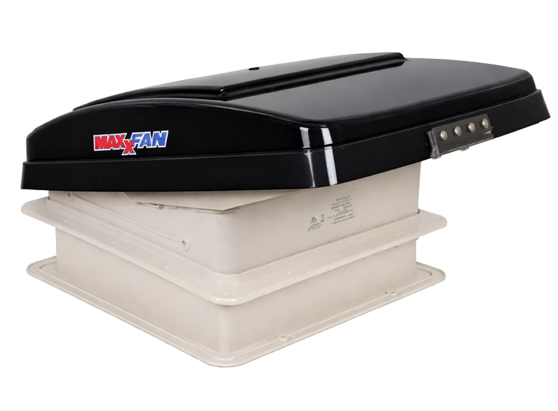Maxxfan Deluxe Compact 28 x 28 Dachluke mit Ventilator - Smoke