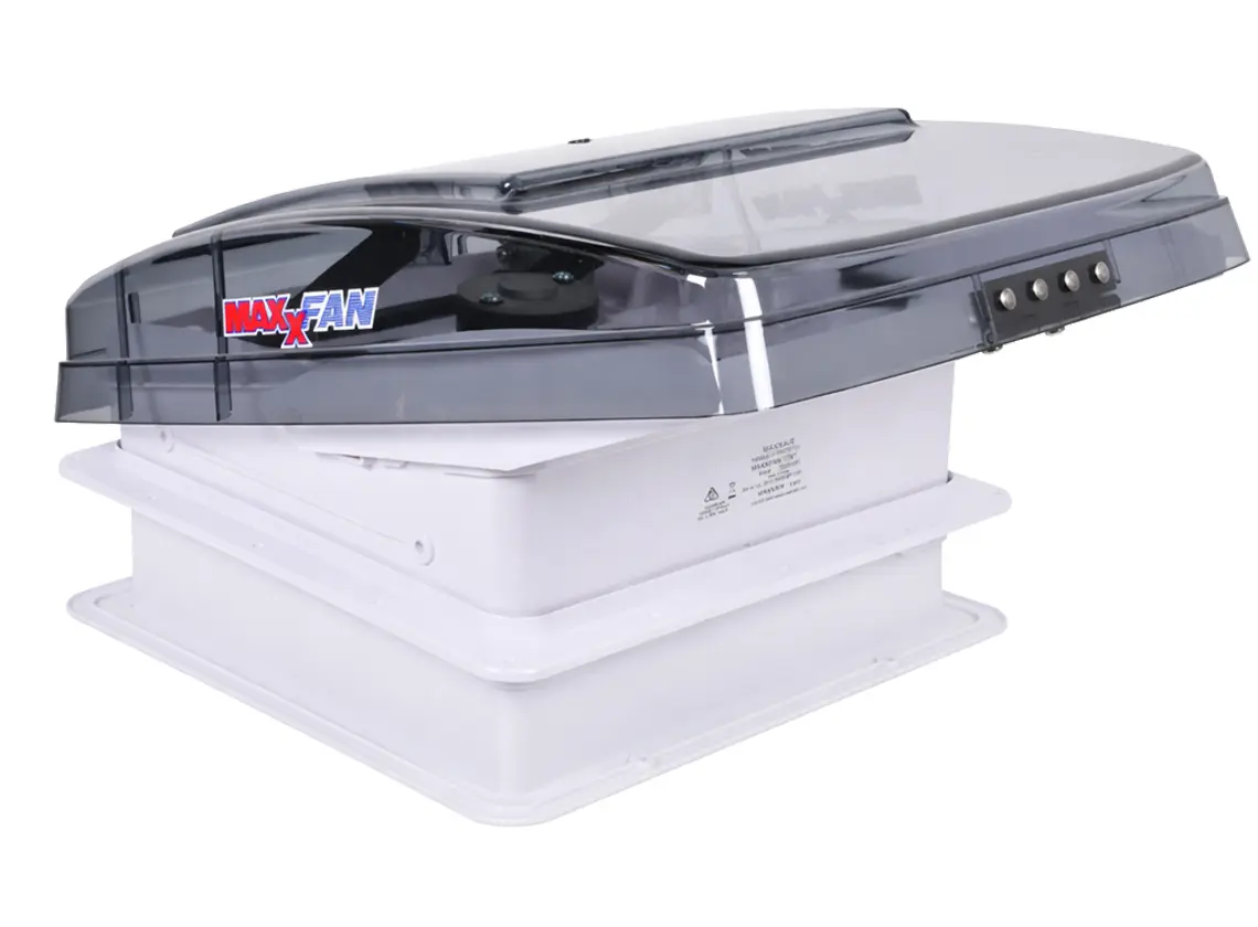 Maxxfan Deluxe Compact 28 x 28 Dachluke mit Ventilator - Transparent