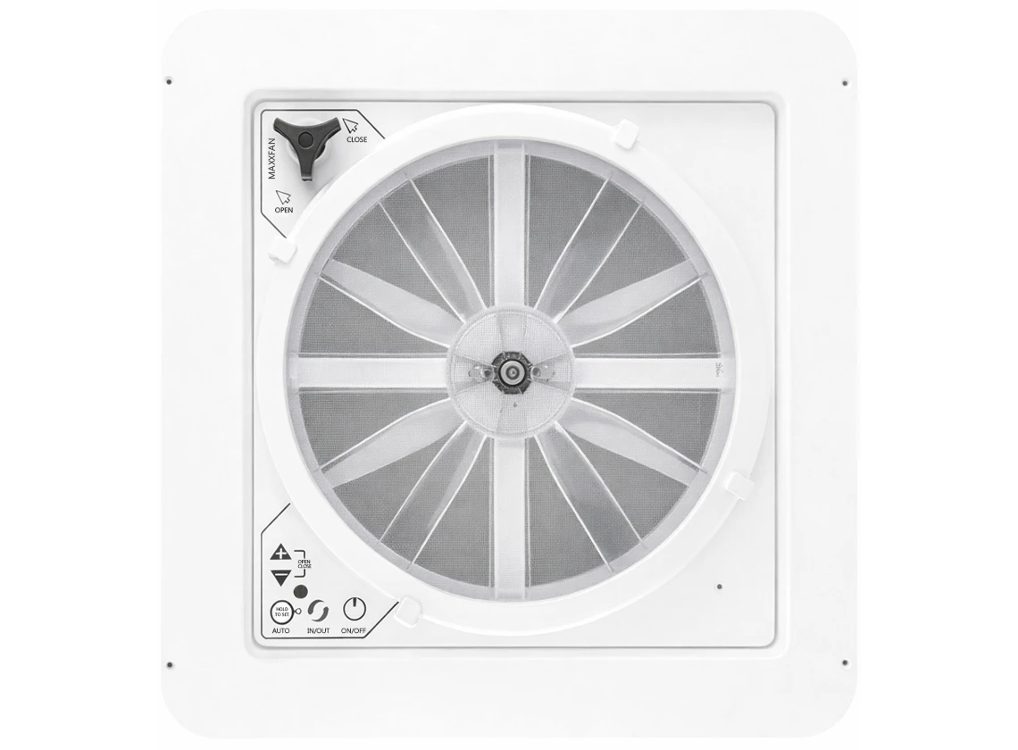 Maxxfan Deluxe 40 x 40 Dachluke mit Ventilator - smoke