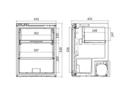 Obelink Coolfit 65 Kompressor Kühlschrank
