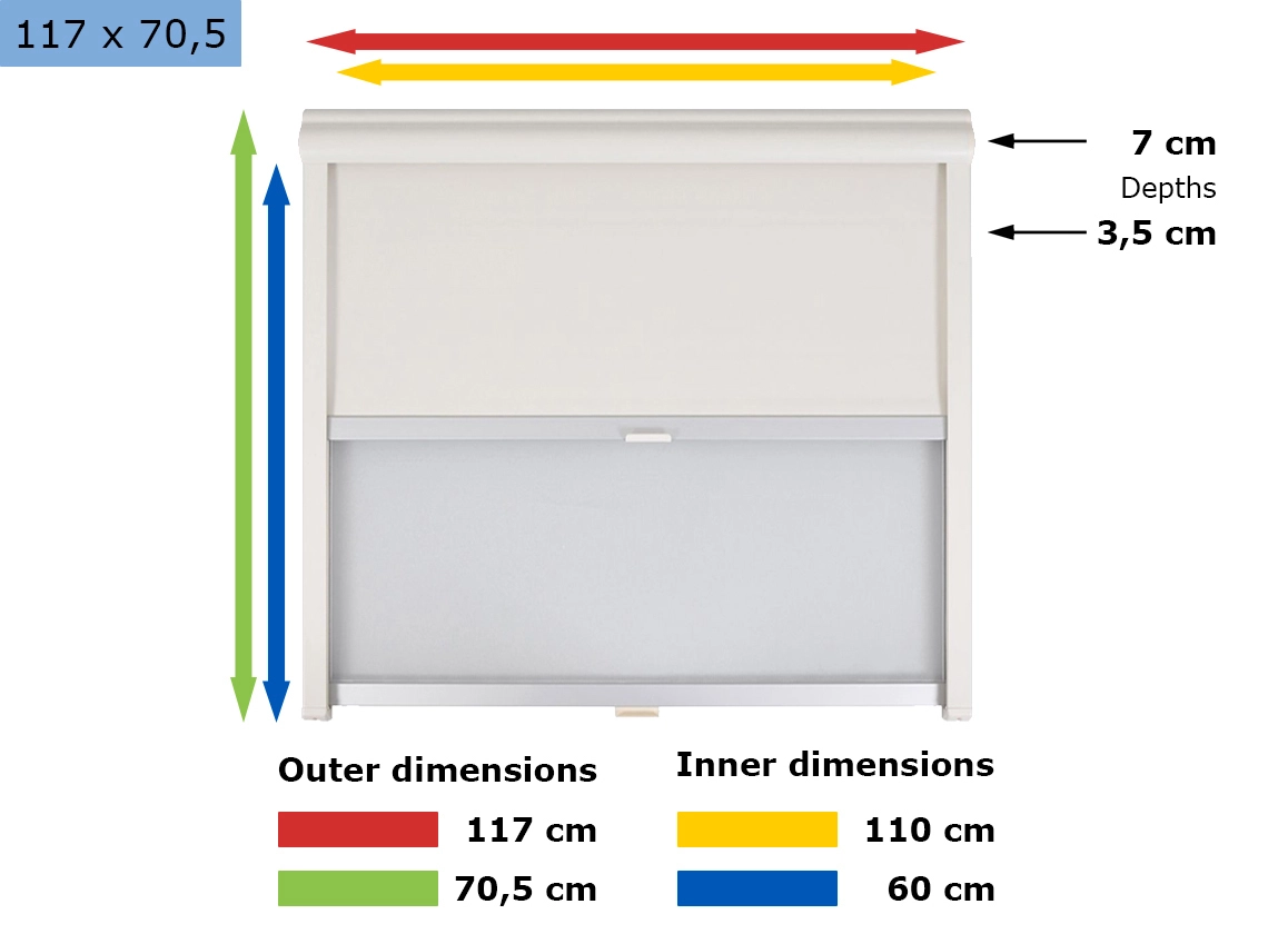 Remis Remiflair I Kombirollo cream - 117 x 70,5 cm