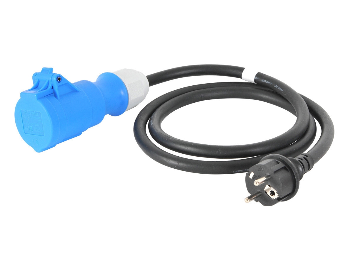 Schuko auf CEE Kupplung Adapterkabel