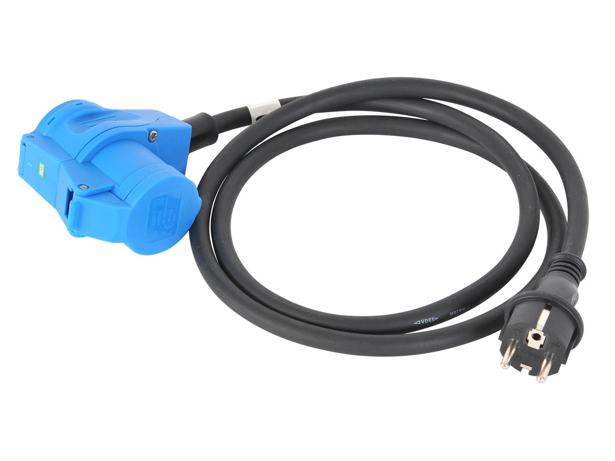 Schwabe Schuko auf CEE Winkelkupplung Adapterkabel