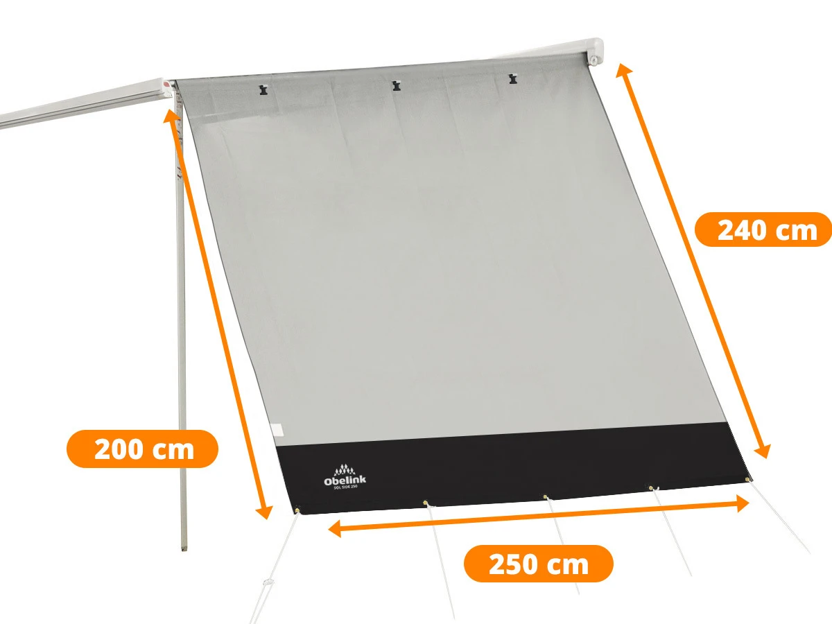 Obelink Sol Side Deluxe Seitenwand - Inklusive Spannstange