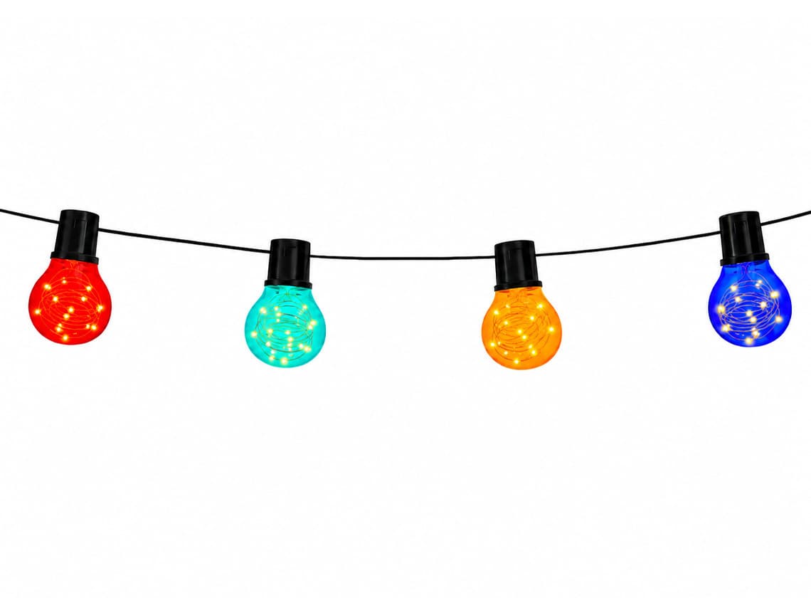 Svenska Living farbige runde Lichterkette - farbige Kugeln