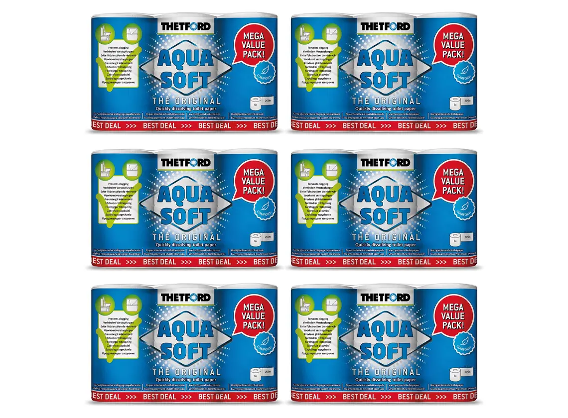 Thetford Aqua Soft Toilettenpapier - 36 Rollen
