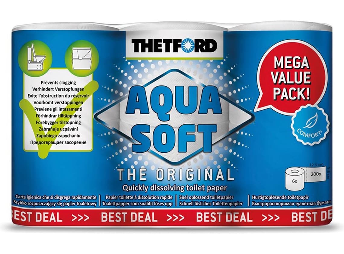 Thetford Aqua Soft Toilettenpapier – 6 Rollen