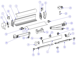 Thule Omnistor Set Endkappen Vorderschiene 5003 Weiß