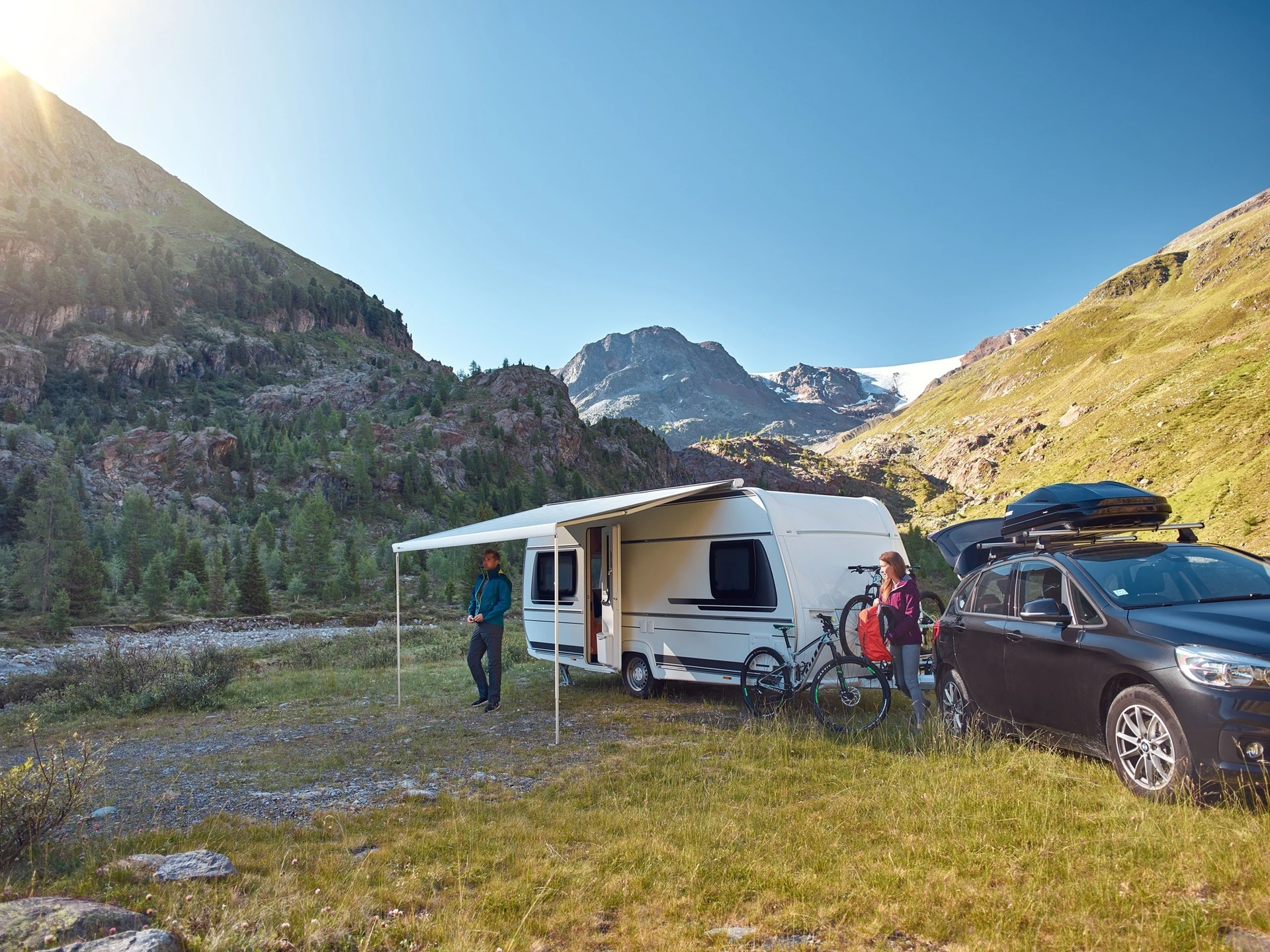 Thule Omnistor 6300 Weiß 350 Mystic Grey Kassettenmarkise