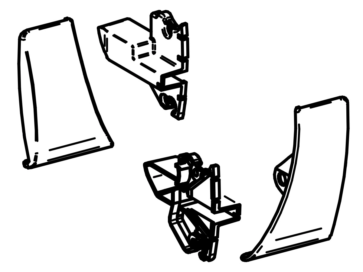 Thule Omnistor Set Endkappen Vorderschiene 5003 Weiß