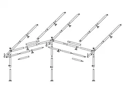 Obelink Vorzelt Gestänge Stahl 25 mm Größe 11 - 20
