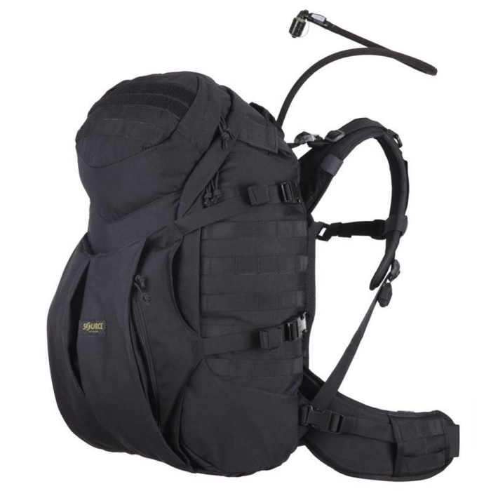 Source Tactical Double D 45 schwarzer Rucksack mit Wasserbeutel