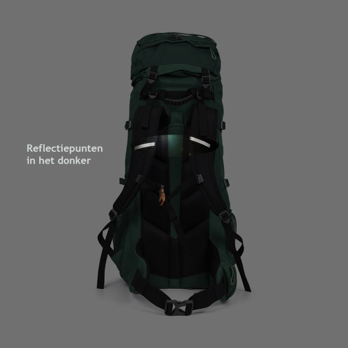Dutch Mountains 65 75 liter backpack mit Regenschutz Green