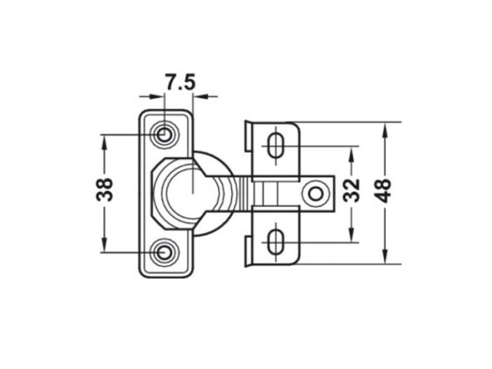 HÄFELE Face Frame Scharnier Für Wohnwagen - Nickel Beschichtet Weiß