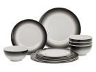 Flamefield Royale Onyx Geschirrset - 12-teilig