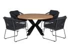 Outdoor Feelings Kentucky Cleveland Ø140 Diningset - Lava Grey