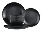 Obelink Matt Black Geschirrset - 12-teilig