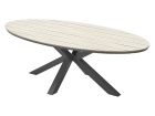 Outdoor Feelings Edson Carbon Black Light Teak 220 x 115 Gartentisch