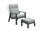 Garden Impressions Max Loungesessel mit Beinauflage - Light Grey