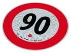 Höchstgeschwindigkeit von 90 km / h